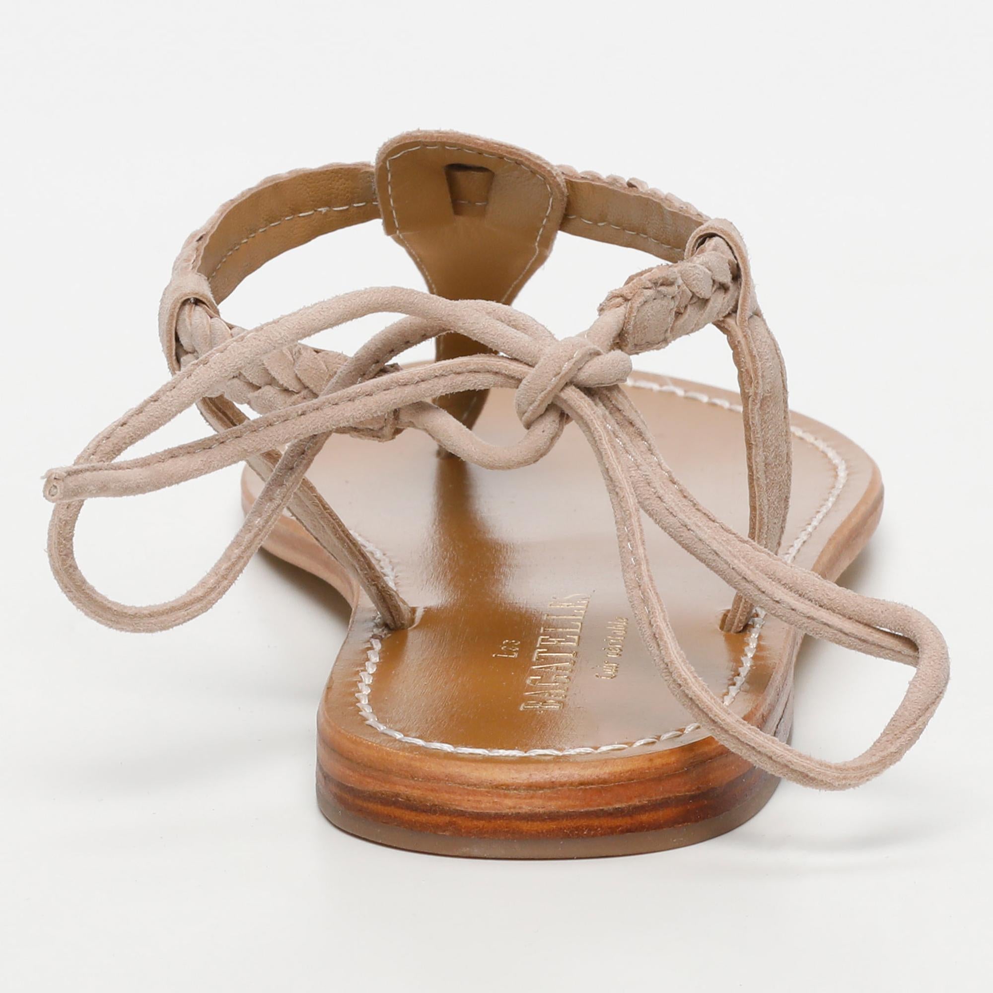 SMITH sandales en cuir lightbeige