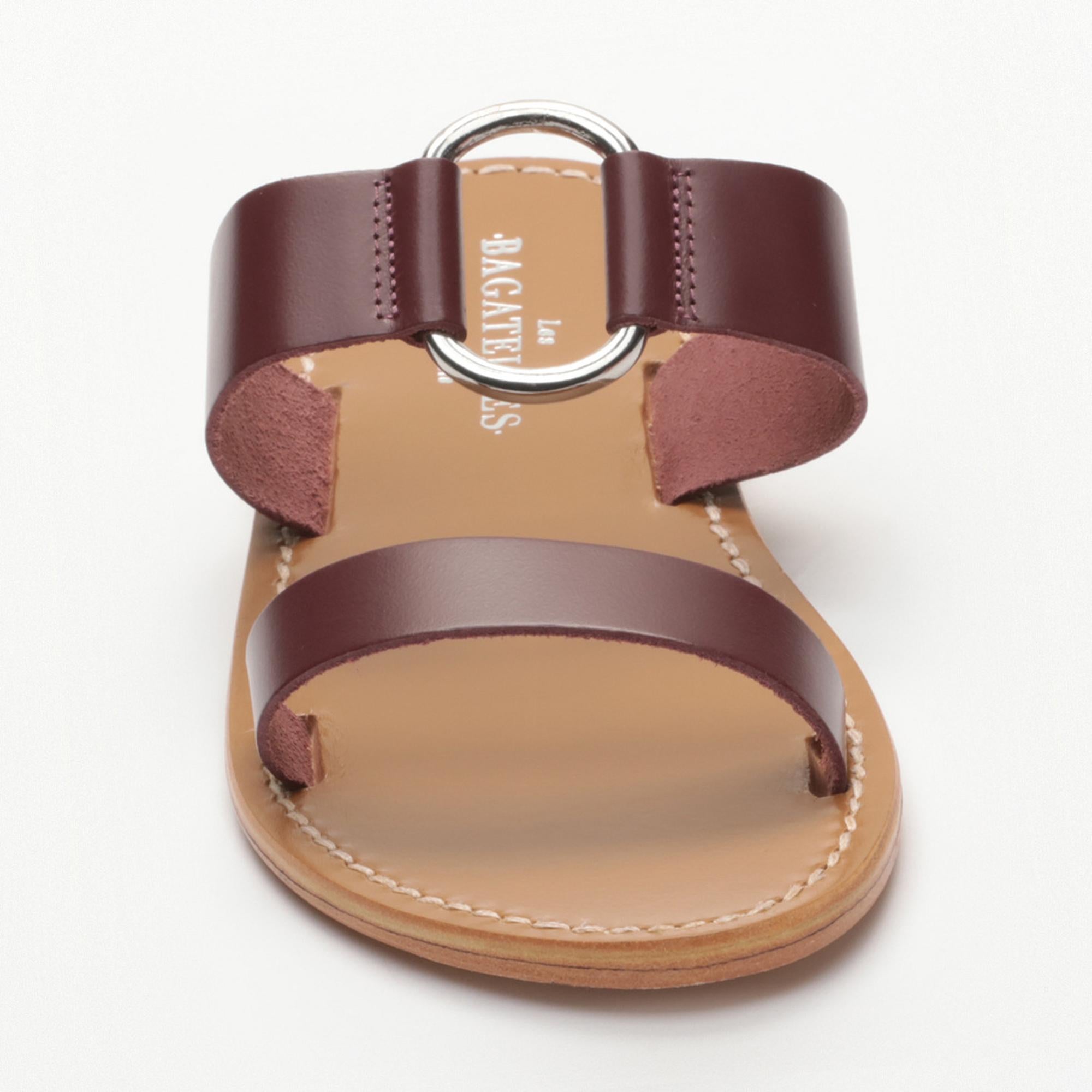 STHENELE sandales en cuir burgundy