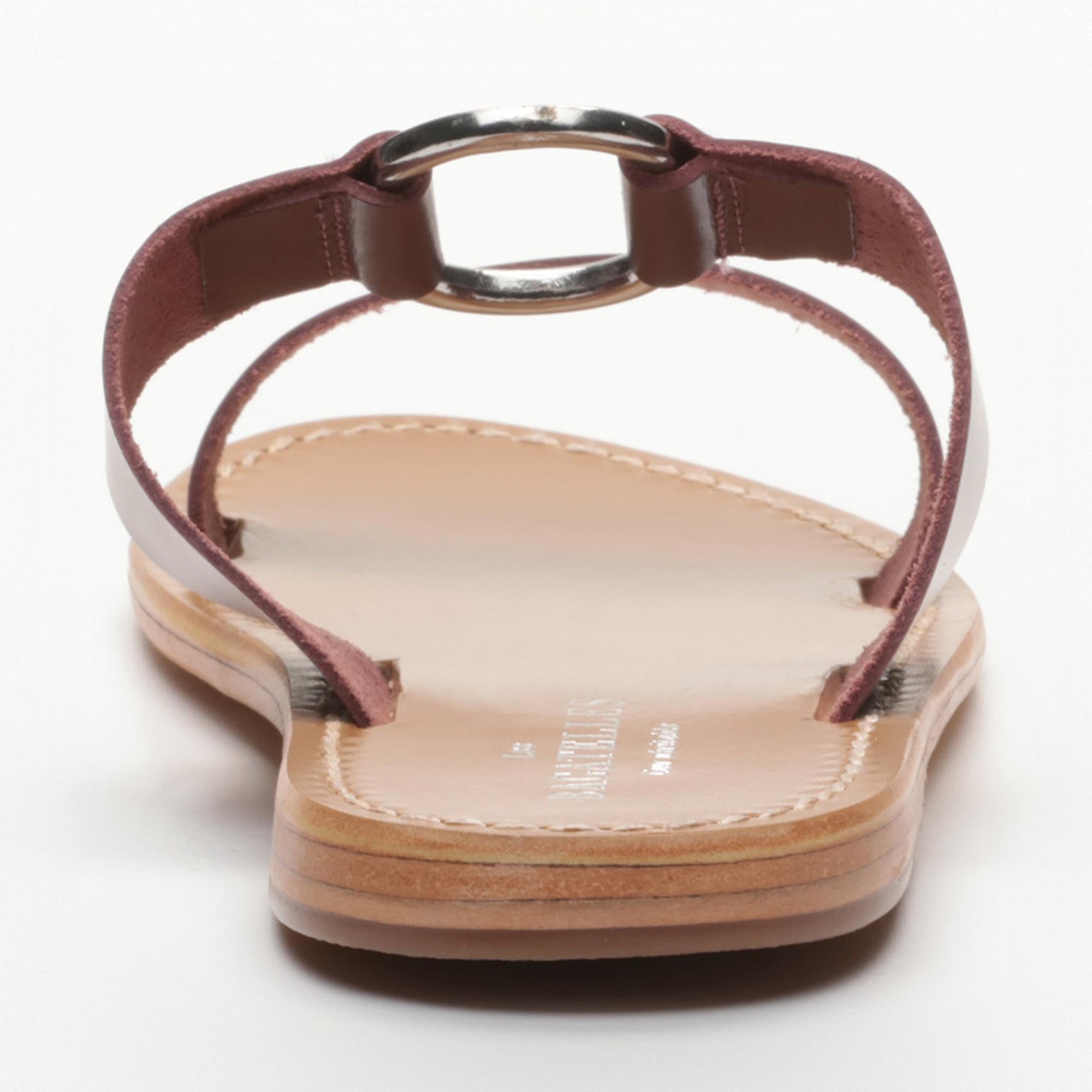 STHENELE sandales en cuir burgundy