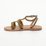 THUJA  sandales en cuir olive