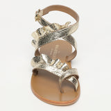 TRANI sandales en cuir gold