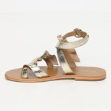 TRANI sandales en cuir gold