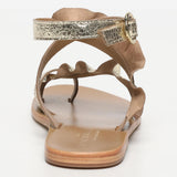 TRANI sandales en cuir gold