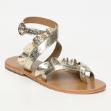 TRANI sandales en cuir gold