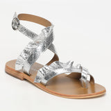 TRANI sandales en cuir silver