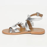 TRANI sandales en cuir silver
