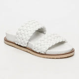 KINSLEY mules en cuir blanc