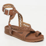 VERANO sandales en cuir camel