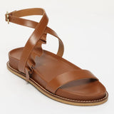 RUVONNE sandales en cuir camel