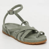 AVA sandales en cuir kaki clair