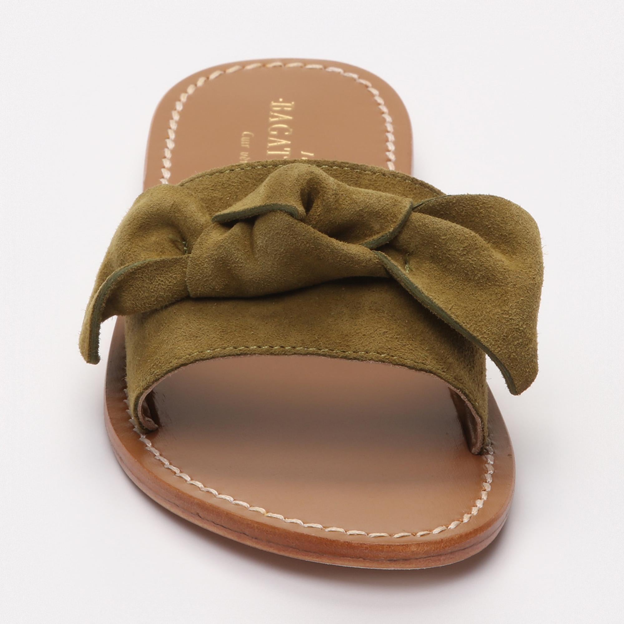 WESTCHESTER sandales en cuir olive
