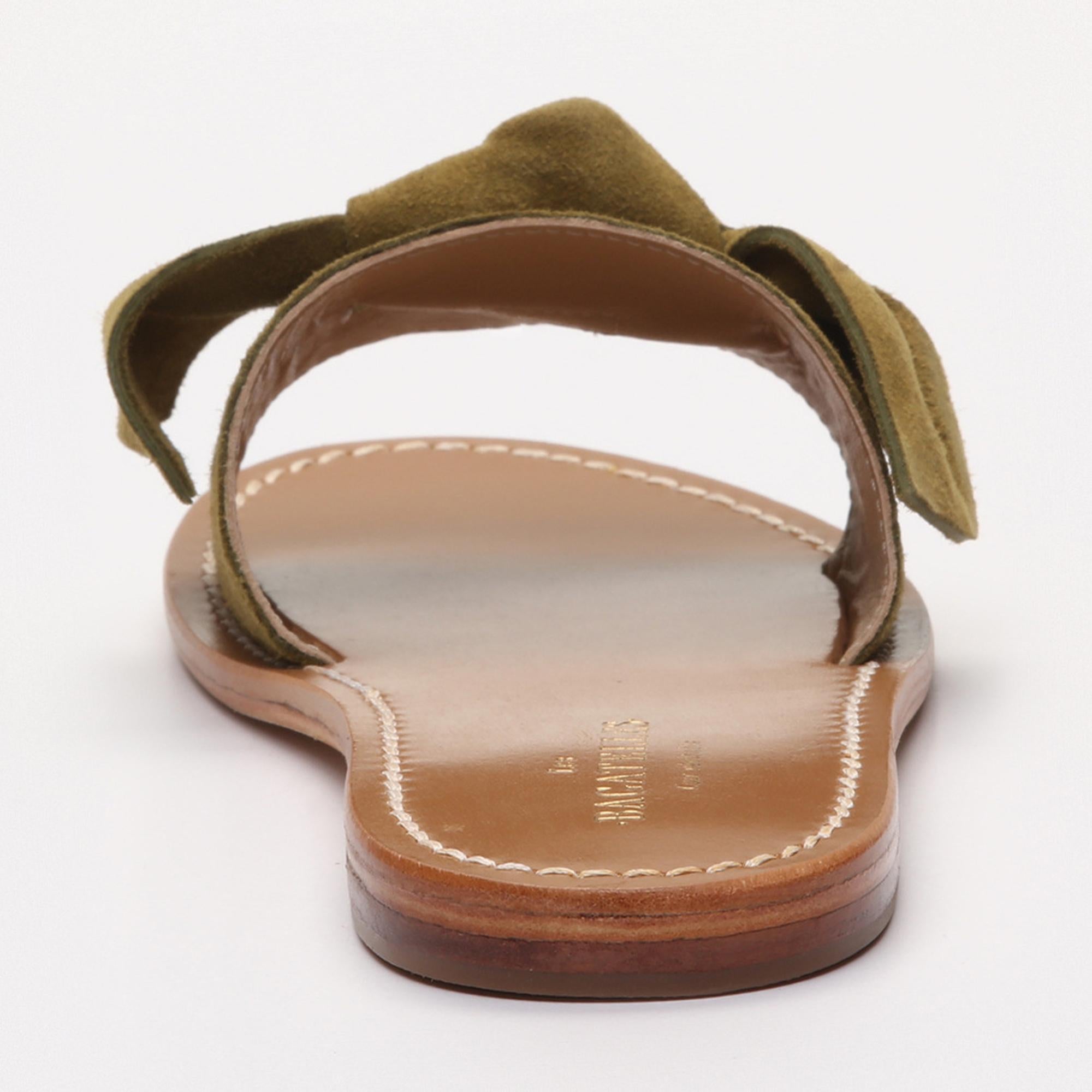 WESTCHESTER sandales en cuir olive
