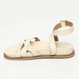 VASTO sandales en cuir blanc off