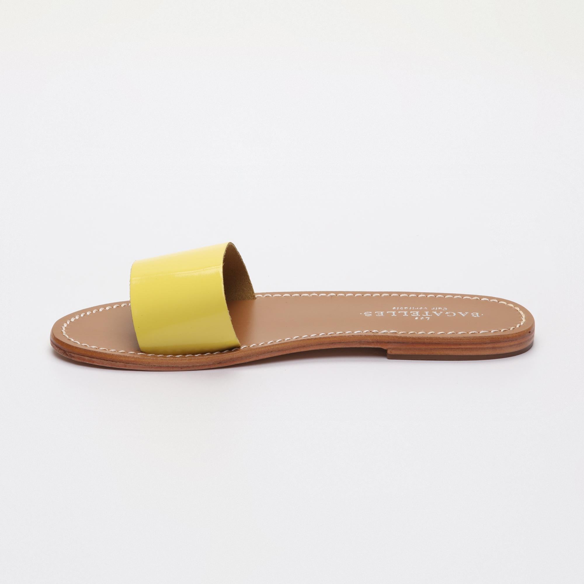 YORK sandales en cuir lemon
