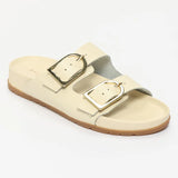 AISHANI sandales en cuir blanc off