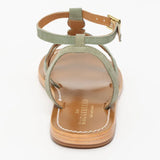 THUJA sandales en cuir kaki clair