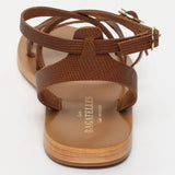 ABHIRI sandales en cuir marron lézard