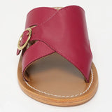 CONI mules en cuir prune