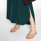ELANIE Sandale brillante en cuir