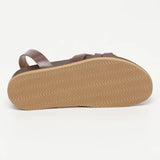 VASTO sandales en cuir chocolate