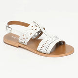 SANYLIA sandales en cuir blanc