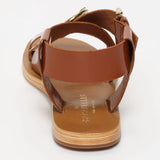 ABHAYD sandales en cuir cinnamon verni