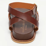VASTO sandales en cuir chocolate