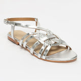 MINDY sandales en cuir argent