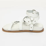 MIRA sandales en cuir blanc