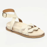 VASTO sandales en cuir blanc off