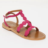 THUJA sandales en cuir fushia
