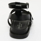 RINARIS sandales en cuir noir verni