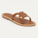 VITICOLA mules en cuir camel