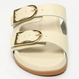 AISHANI sandales en cuir blanc off