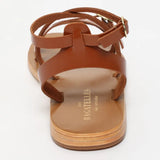 ABHIRI sandales en cuir cinnamon verni