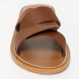 ADITRI mules en cuir marron lézard