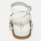 MIRA sandales en cuir blanc