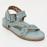 MENUCA sandales en cuir ciel bleu et bleu