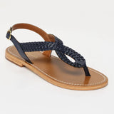 CHADRIMA sandales entre-doigts en cuir midnight