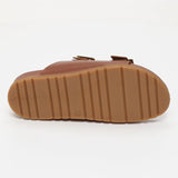 AISHANI sandales en cuir cognac