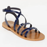 ABHIRI sandales en cuir midnight verni