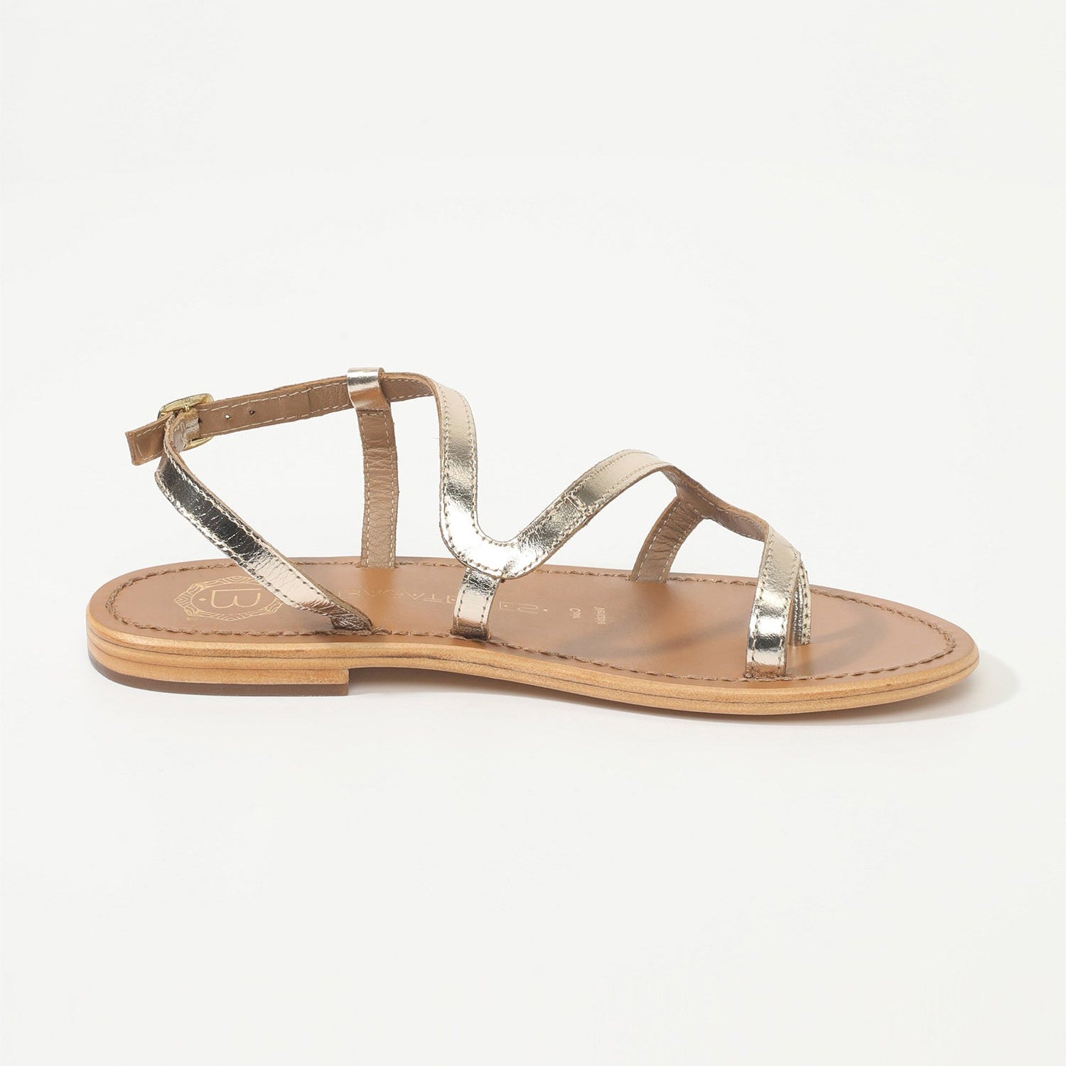 KAMLAI Sandale brillante en cuir