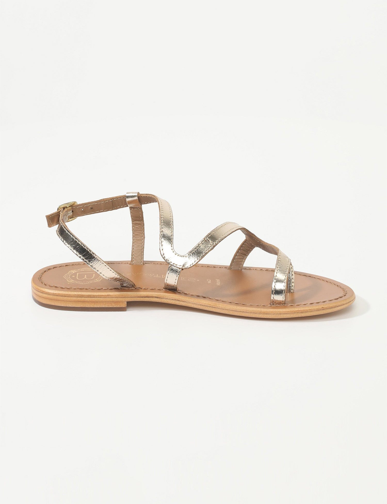 KAMLAI Sandale brillante en cuir