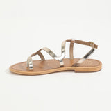 KAMLAI Sandale brillante en cuir