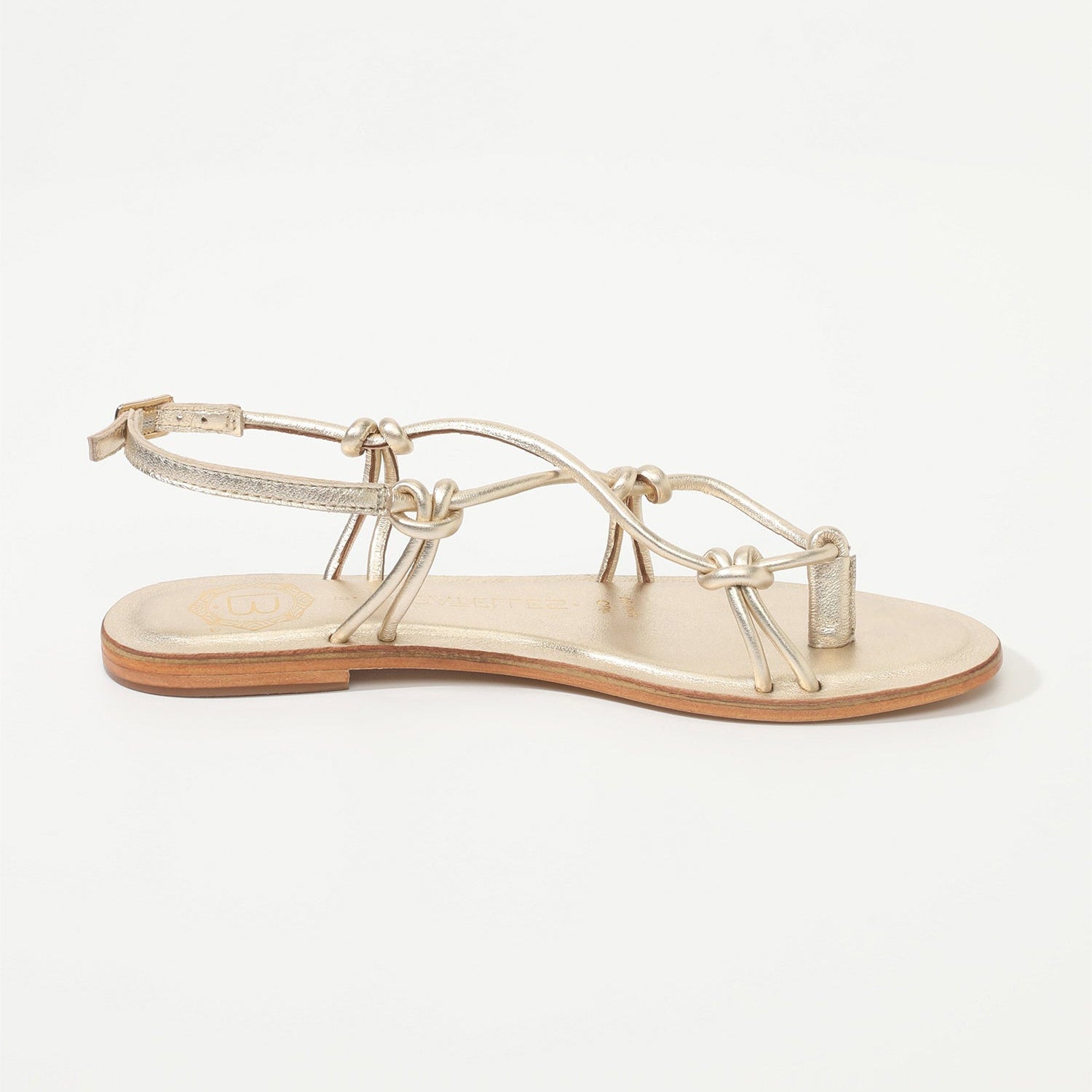 KIKUE Sandale brillante en cuir
