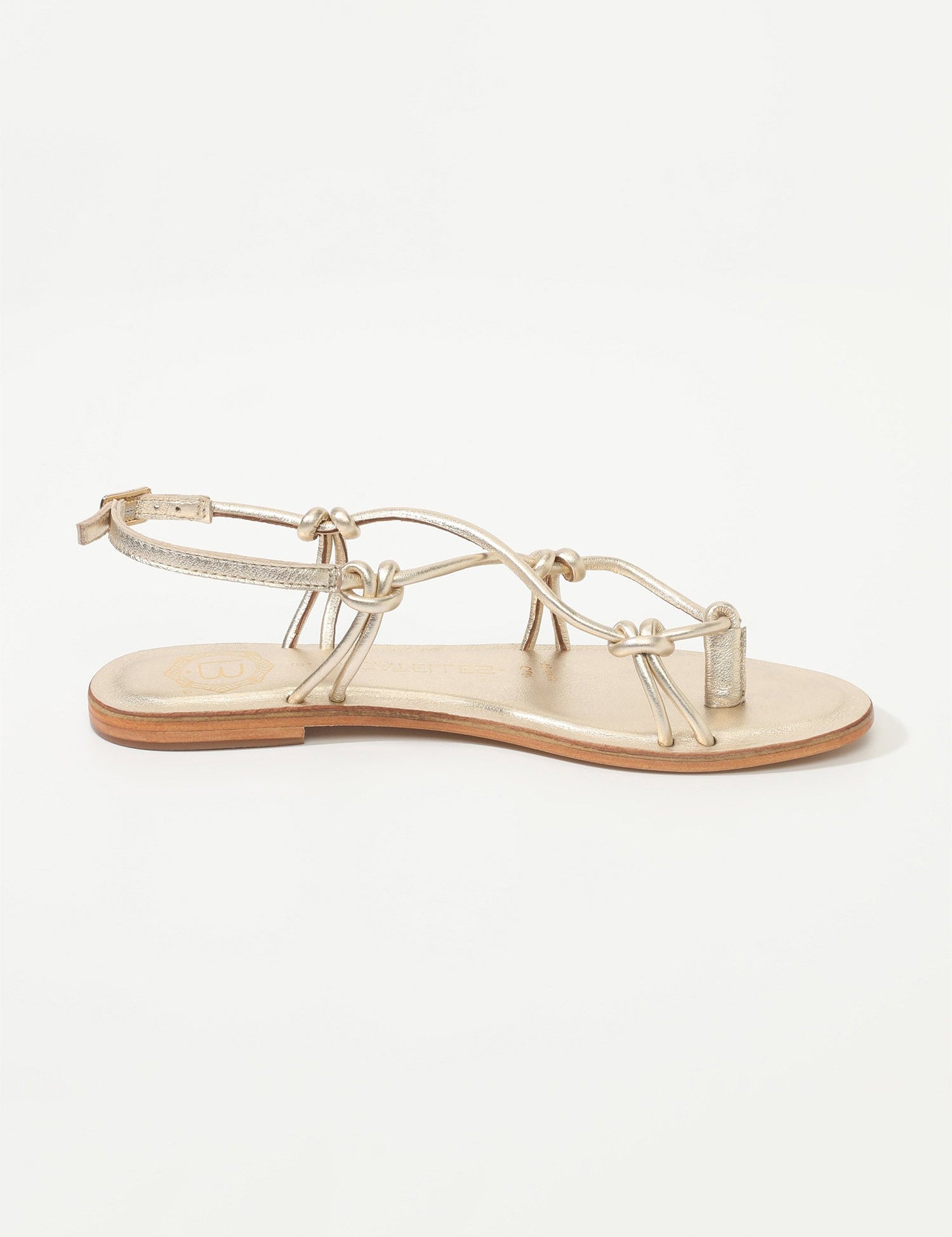 KIKUE Sandale brillante en cuir