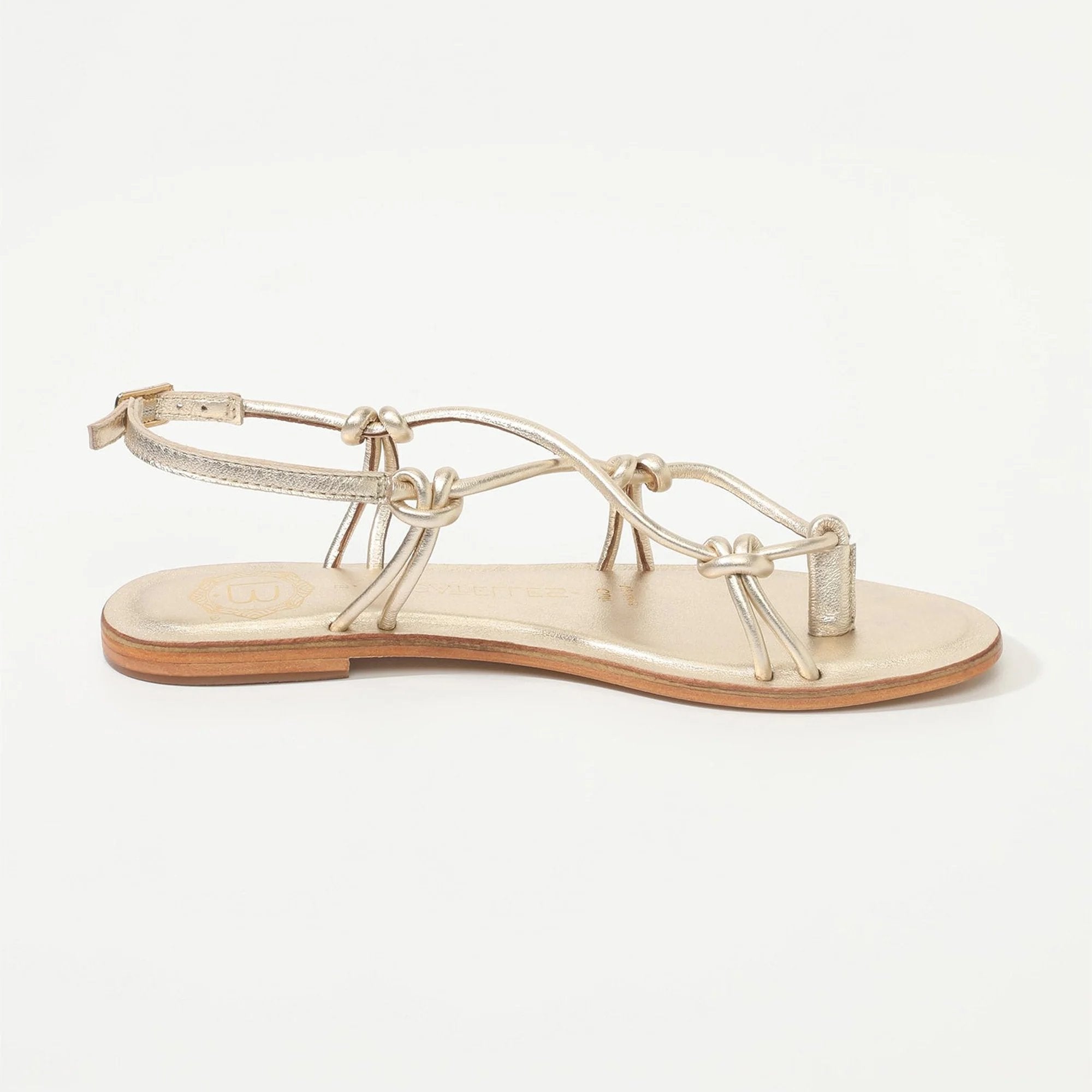KIKUE Sandale brillante en cuir