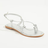 KIKUE Sandale brillante en cuir