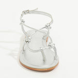 KIKUE Sandale brillante en cuir