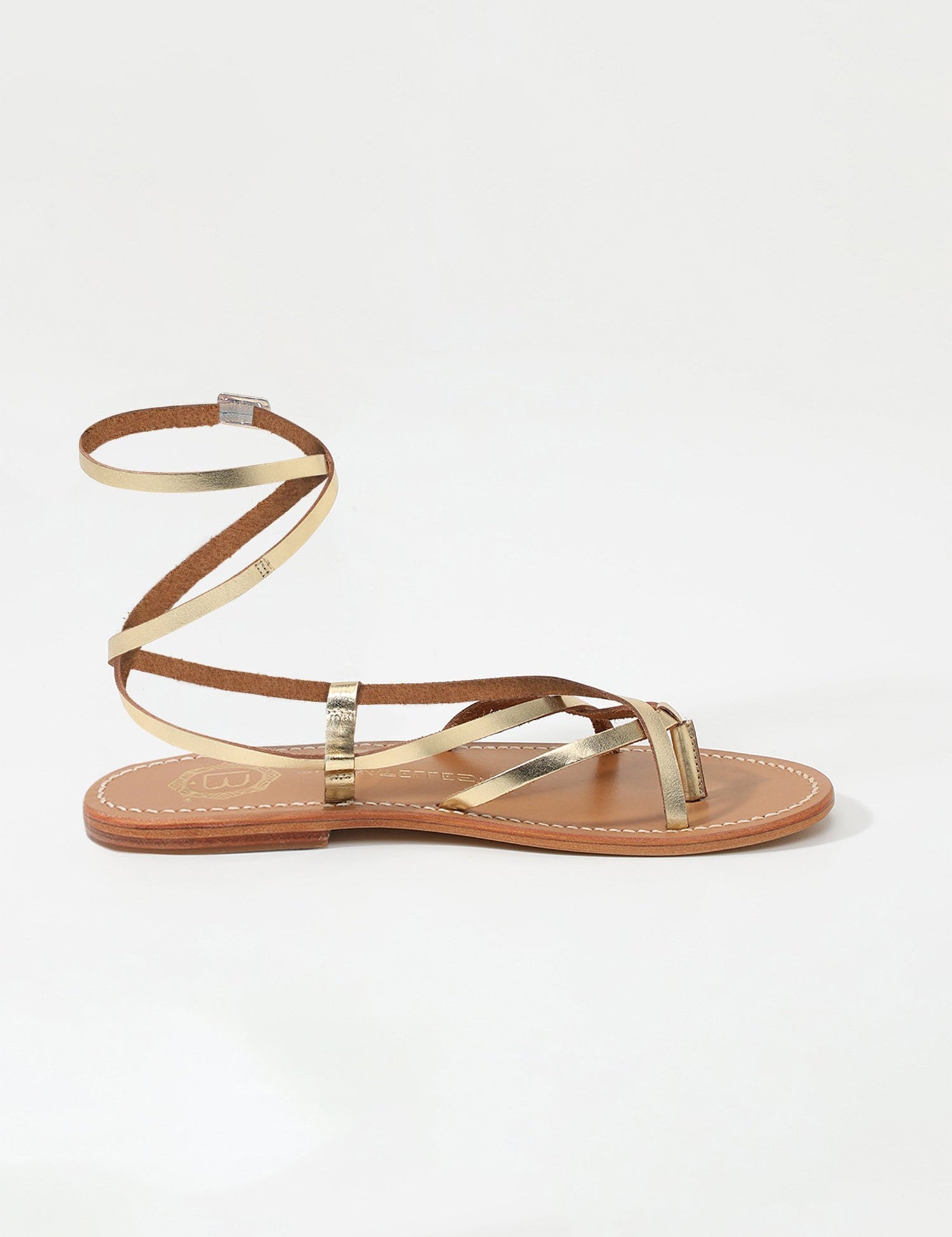 ELANIE Sandale brillante en cuir
